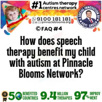 How does speech therapy benefit my child with autism at Pinnacle Blooms Network?